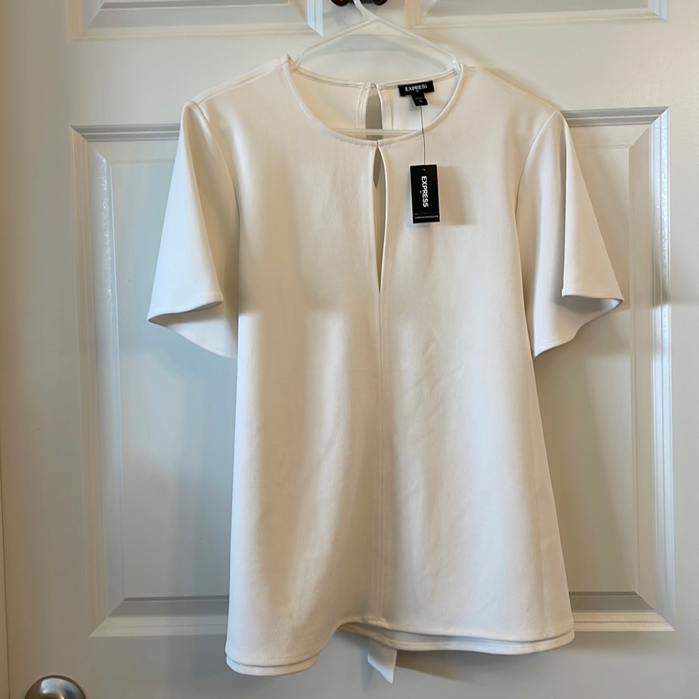 Express White Blouse with tie